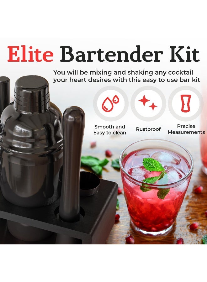Highball  Chaser Highball & Chaser Cocktail Shaker Set: Bartender Kit for Home Bar Mixology Cocktail Bar Set Plus E-Book with 30 Recipes - Image 4